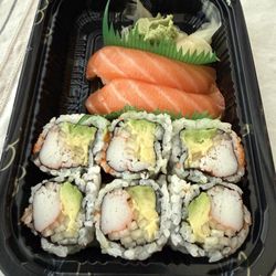 Mr Fuji Sushi Hibachi - California Roll and salmon