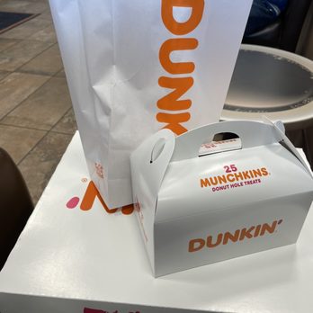 Dunkin' - Dozen donuts, munchkins (donut holes), and bonus donut for me - Coffee & Tea Near Me - Hatfield, Pennsylvania