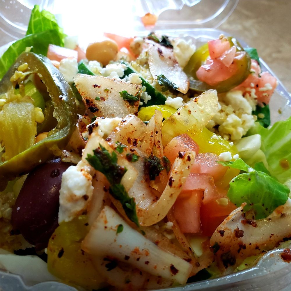 Master Falafel - Side salad, loaded with ingredients, even has quinoa! - Middle Eastern Near Me - Rochester, New York Master Falafel - Side salad, loaded with ingredients, even has quinoa! - Middle Eastern Near Me - Rochester, New York