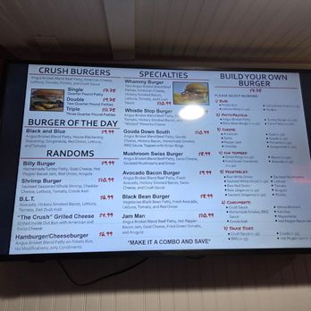 Burger Crush - Menu - Burgers Near Me - Smyrna, Georgia