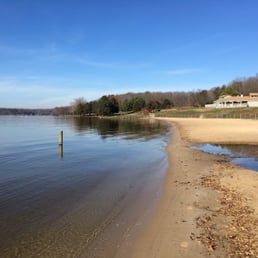 Beach at Lake Ann - crystal clear water Beach at Lake Ann - crystal clear water