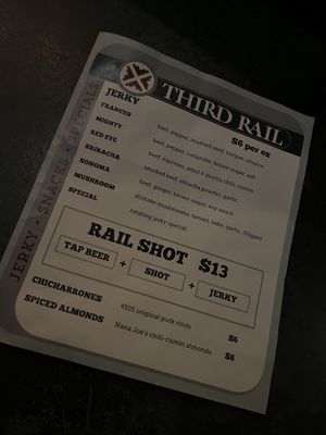 Menu photo 6 Third Rail San Francisco, CA