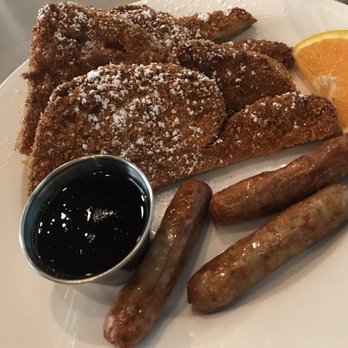 Sun Up Cafe - cap'n crunch french toast w turkey sausage - American Near Me - Mooresville, North Carolina Sun Up Cafe - cap'n crunch french toast w turkey sausage - American Near Me - Mooresville, North Carolina