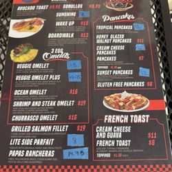 Muelle de Azúcar - Breakfast menu