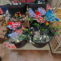 Christmas Tree Shops - Nice solar and color changing outdoor decorating garden birds. High price $34.99 currently 7/9/2023