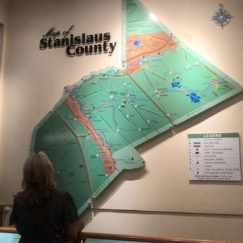McHenry Museum - My mom looking up at the Stanislaus County map. - Museums Near Me - Modesto, California