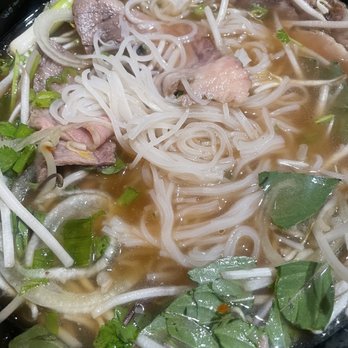 Pho Laveen - I had to put it in my large mixing bowl to fit everything lol - Vietnamese Near Me - Phoenix, Arizona