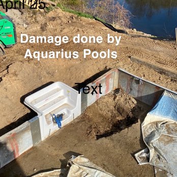 Aquarius Pools by Theresa - Stairs added incorrectly not level North Street. Steel walls bent and damaged by unskilled labor and abandonment of project - Hot Tub & Pool Near Me - Lansing, Michigan