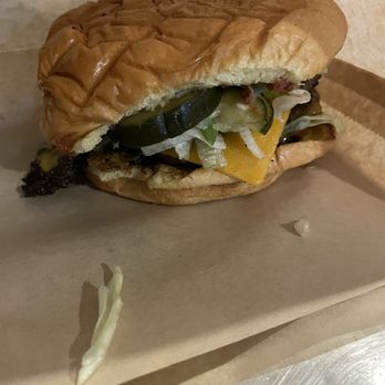 Boxcar Betty's - Great smash burger! I topped it with cheddar, lettuce, pickles, special sauce and bacon jam. - Sandwiches Near Me - Charleston, South Carolina