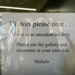 W M Keck Observatory - Unlike nearby telescopes, Keck partially open to public 10:00am-2:30pm. Visitor's Gallery has bathroom, and allows glimpse of tech inside.