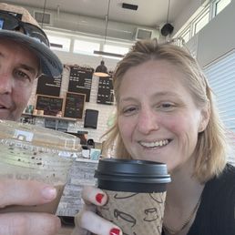 We enjoyed our coffee. He got a Georgie special and I got a breve latte. Our total was $17. We enjoyed our coffee. He got a Georgie special and I got a breve latte. Our total was $17.