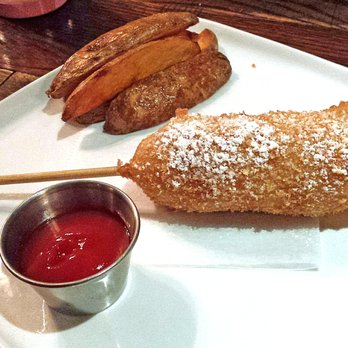 Roosterspin - Korean Corn Dog with Fries (comes w/choices of apple juice or milk, and there are other choices for the meal) from Kid's Menu - Korean Near Me - Westfield, New Jersey