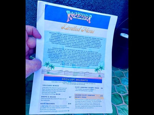 Menu photo 3 Roadrunner Resort Floating Dock Bar Parker, AZ Menu photo 3 Roadrunner Resort Floating Dock Bar Parker, AZ