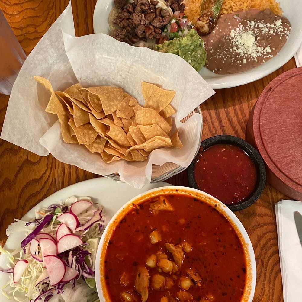 Pozole and 2 Soft Tacos de Carne Asada Pozole and 2 Soft Tacos de Carne Asada
