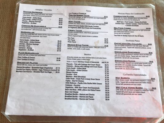 Menu photo 5 Taqueria La Familia Berkeley, CA Menu photo 5 Taqueria La Familia Berkeley, CA