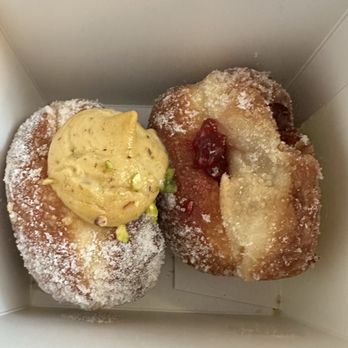 Bread Ahead Bakery | Borough Market - Pistachio on left; raspberry jam on right - Bakeries Near Me - London, XGL Bread Ahead Bakery | Borough Market - Pistachio on left; raspberry jam on right - Bakeries Near Me - London, XGL