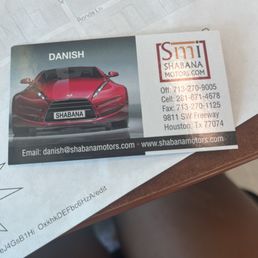 His business card His business card