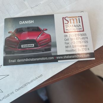 Shabana Motors - His business card - Car Dealers Near Me - Houston, Texas Shabana Motors - His business card - Car Dealers Near Me - Houston, Texas