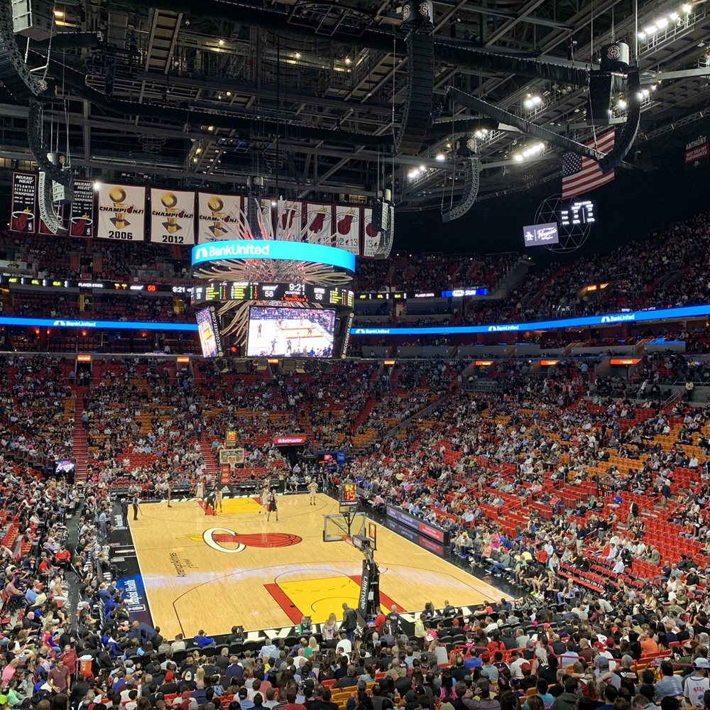 Miami-Dade Arena - Broad view of the AAA arena basketball floor. Lots of empty seats--where are you, Heat fans??? - Stadiums & Arenas Near Me - Miami, Florida Miami-Dade Arena - Broad view of the AAA arena basketball floor. Lots of empty seats--where are you, Heat fans??? - Stadiums & Arenas Near Me - Miami, Florida