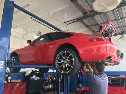 Photo of German Car Depot - Hollywood, FL, US. A quick oil change and a Porsche 911