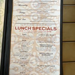 El Toro Mexican Restaurant - Daily and lunch specials Aug 2025