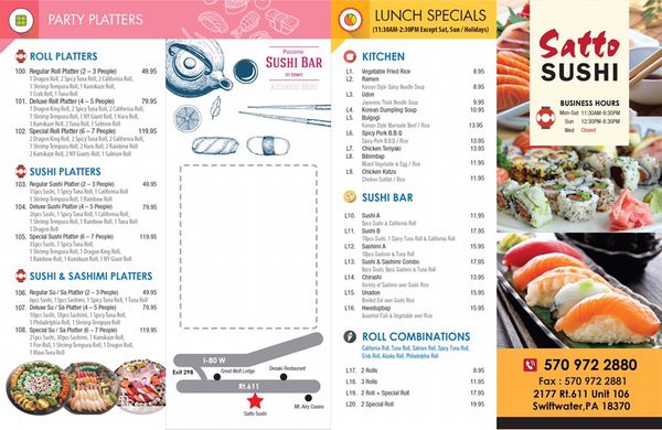 Menu photo 5 Satto Sushi Mount Pocono, PA