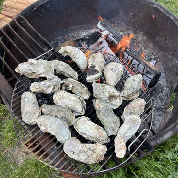 The Tides Wharf Fish Market - 2 dozen Large oysters on an open fire - Seafood Markets Near Me - Bodega Bay, California The Tides Wharf Fish Market - 2 dozen Large oysters on an open fire - Seafood Markets Near Me - Bodega Bay, California