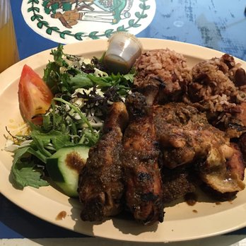 Back A Yard - Old photo of my favorite dish in 2016 - they no longer serve it with salad on the side. - Caribbean Near Me - San Jose, California