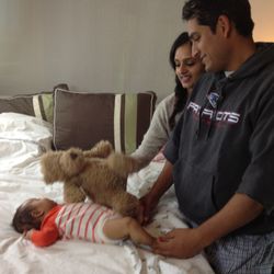 Seattle Doula Partners - Client family featured in our video on how to swaddle www.seattledoulapartners.com/videos