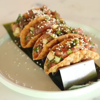 Oak - Crispy Ahi Tuna Tacos - New American Near Me - Laguna Beach, California Oak - Crispy Ahi Tuna Tacos - New American Near Me - Laguna Beach, California