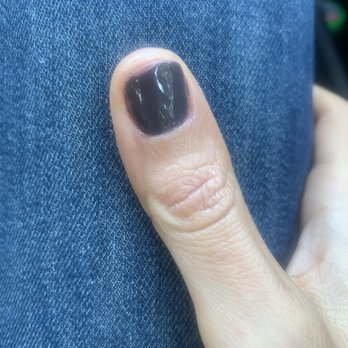 Marina Nails Spa - Menicure nail not fully covered by nail polish - Nail Salons Near Me - Venice, California Marina Nails Spa - Menicure nail not fully covered by nail polish - Nail Salons Near Me - Venice, California