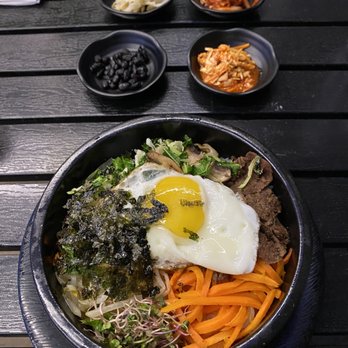 Arario - Hot Pot Bibimbap with beef. - Korean Near Me - Reno, Nevada Arario - Hot Pot Bibimbap with beef. - Korean Near Me - Reno, Nevada
