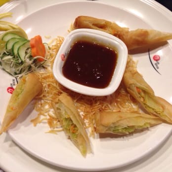 Kani House - Johns Creek - 3 spring rolls cut on a bias - Japanese Near Me - Duluth, Georgia