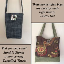Sand N Stones - Tasselled Totes are now avaible at Sand N Stones in Lewes.