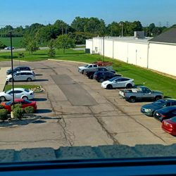 Holiday Inn Express & Suites Monroe - Parking lot. you can watch your rig from the 3rd floor
