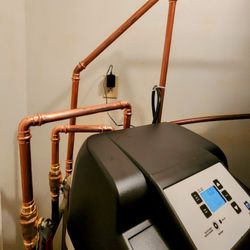 Wright Choice Plumbing - NorthStar water softener installed with optional Propress Copper and Valves.