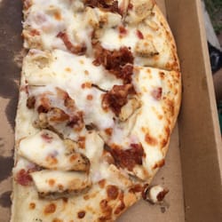 Main Street Pizza - we got the chicken bacon ranch pizza and a veggie with no cheese- so good. nice treat while passing through.