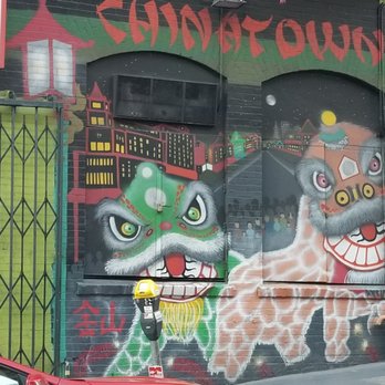 Chinatown Mural - Lions! - Public Art Near Me - San Francisco, California