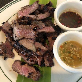 Pha Khao Lao Cuisine - Sliced steak jeow som and jeow bi - Laotian Near Me - San Diego, California Pha Khao Lao Cuisine - Sliced steak jeow som and jeow bi - Laotian Near Me - San Diego, California