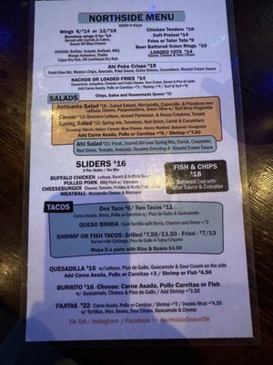 Menu photo 1 NorthSide Tavern San Diego, CA Menu photo 1 NorthSide Tavern San Diego, CA