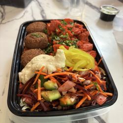 White Sauce Grill & Bar - Chicken and falafel over rice