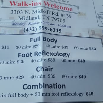 Relaxing House Midkiff & Wadley - Next to Kuos and the new Vietnamese restaurant - Reflexology Near Me - Midland, Texas Relaxing House Midkiff & Wadley - Next to Kuos and the new Vietnamese restaurant - Reflexology Near Me - Midland, Texas