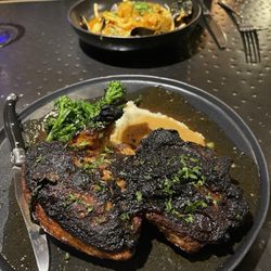 Wickson Restaurant - Oven roasted chicken- moist inside but so badly burned and bitter