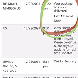 LaserShip - Lies! Definitely was not at my front door; really at my mailbox on the street!