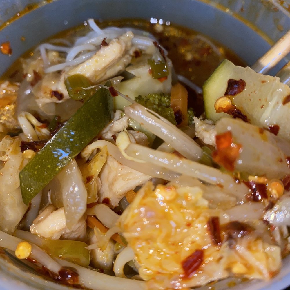 Thai Chili - Tom Yum soup too much veg, needs away more spice. Veggie water - Thai Near Me - Baton Rouge, Louisiana Thai Chili - Tom Yum soup too much veg, needs away more spice. Veggie water - Thai Near Me - Baton Rouge, Louisiana
