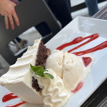 Blu Oyster - Tuxedo Cake with ice cream - Seafood Near Me - Johns Island, South Carolina Blu Oyster - Tuxedo Cake with ice cream - Seafood Near Me - Johns Island, South Carolina