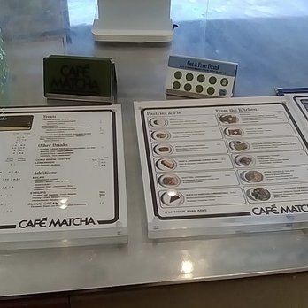 Café Matcha - Counter menu. A lot to choose from. - Coffee & Tea Near Me - Los Angeles, California