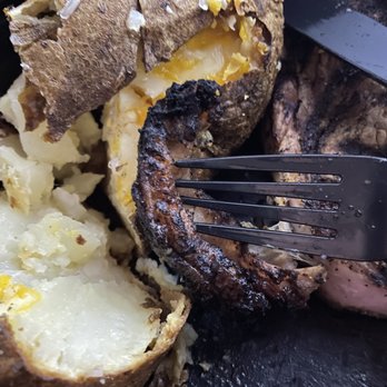 BJ's Restaurant & Brewhouse - Burned "Medium Rare" Loaded - cheese only what a joke - American Near Me - Concord, California BJ's Restaurant & Brewhouse - Burned "Medium Rare" Loaded - cheese only what a joke - American Near Me - Concord, California