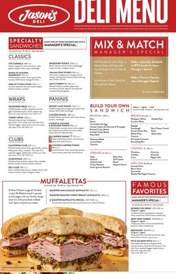 Menu photo 1 Jason's Deli McAllen, TX Menu photo 1 Jason's Deli McAllen, TX