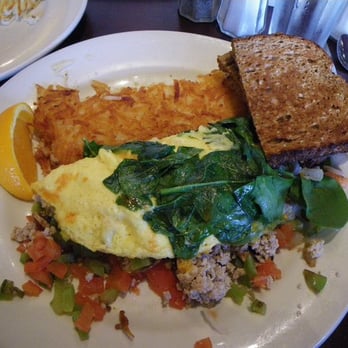 Rocky Bay Cafe - Veggie omelet with sausage added to the veggies. - Breakfast & Brunch Near Me - Friday Harbor, Washington Rocky Bay Cafe - Veggie omelet with sausage added to the veggies. - Breakfast & Brunch Near Me - Friday Harbor, Washington